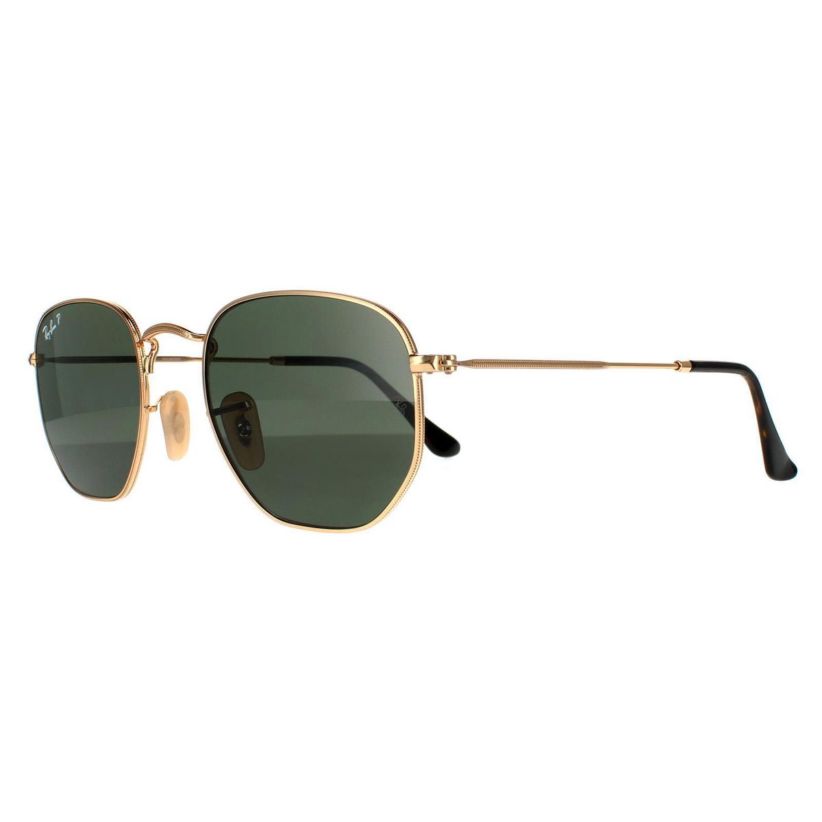 Hexagonale Sonnenbrille mit flachen Gläsern