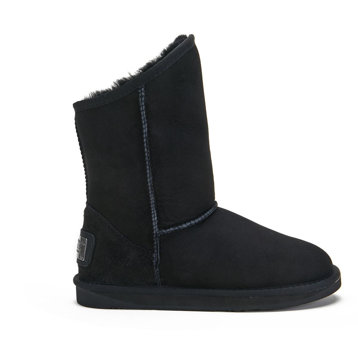 Gemütliche Lammfell-Stiefel mittlerer Höhe