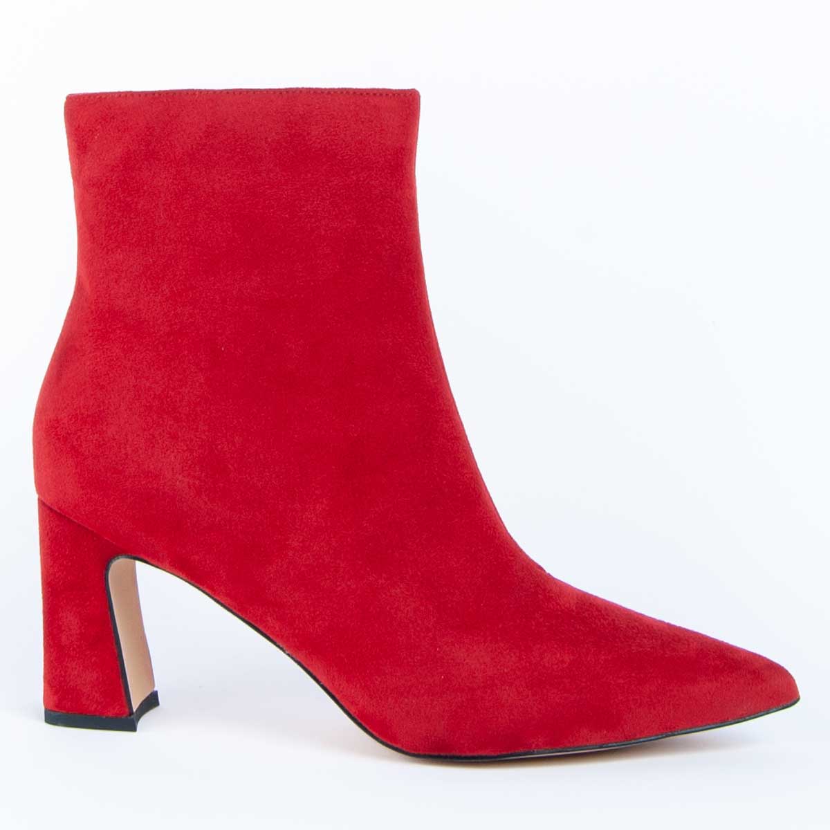 Spitze Stiefeletten mit Blockabsatz