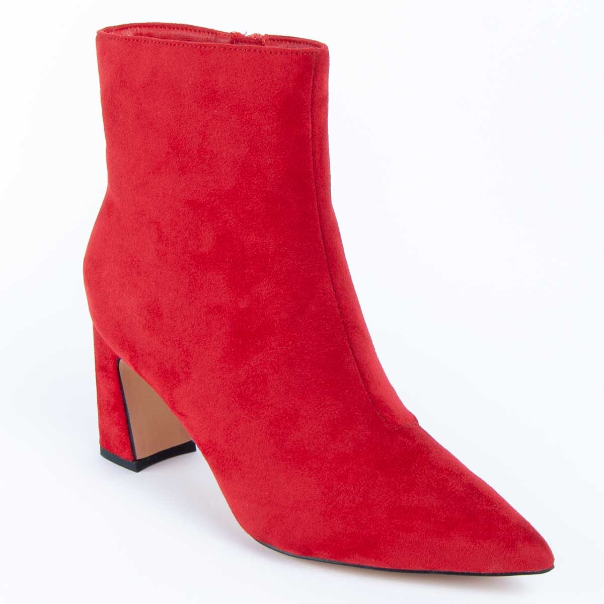 Spitze Stiefeletten mit Blockabsatz