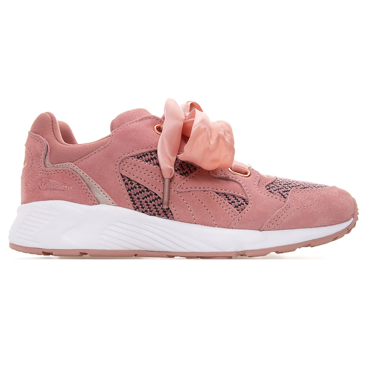 Wildleder-Sneaker mit Satinschleifen