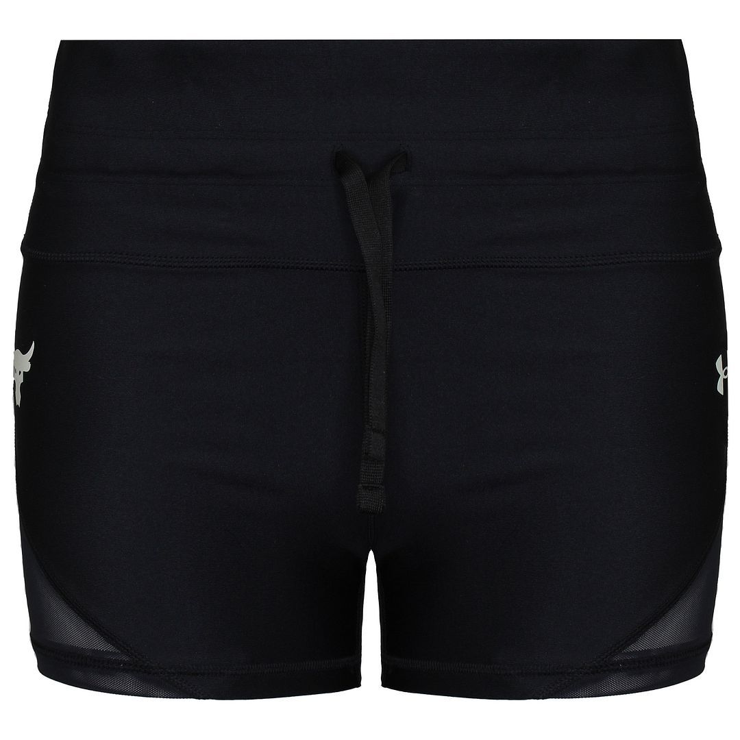 Hoch taillierte Sportshorts mit Netzeinsätzen