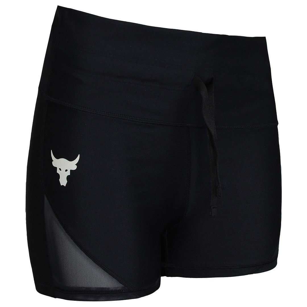 Hoch taillierte Sportshorts mit Netzeinsätzen