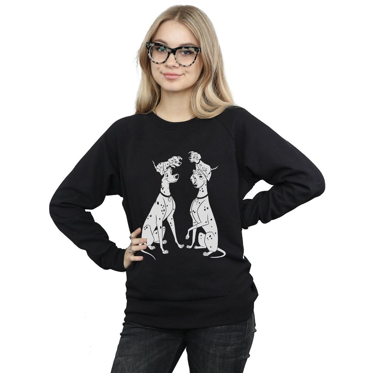 Sweatshirt mit Dalmatiner-Familien-Grafik