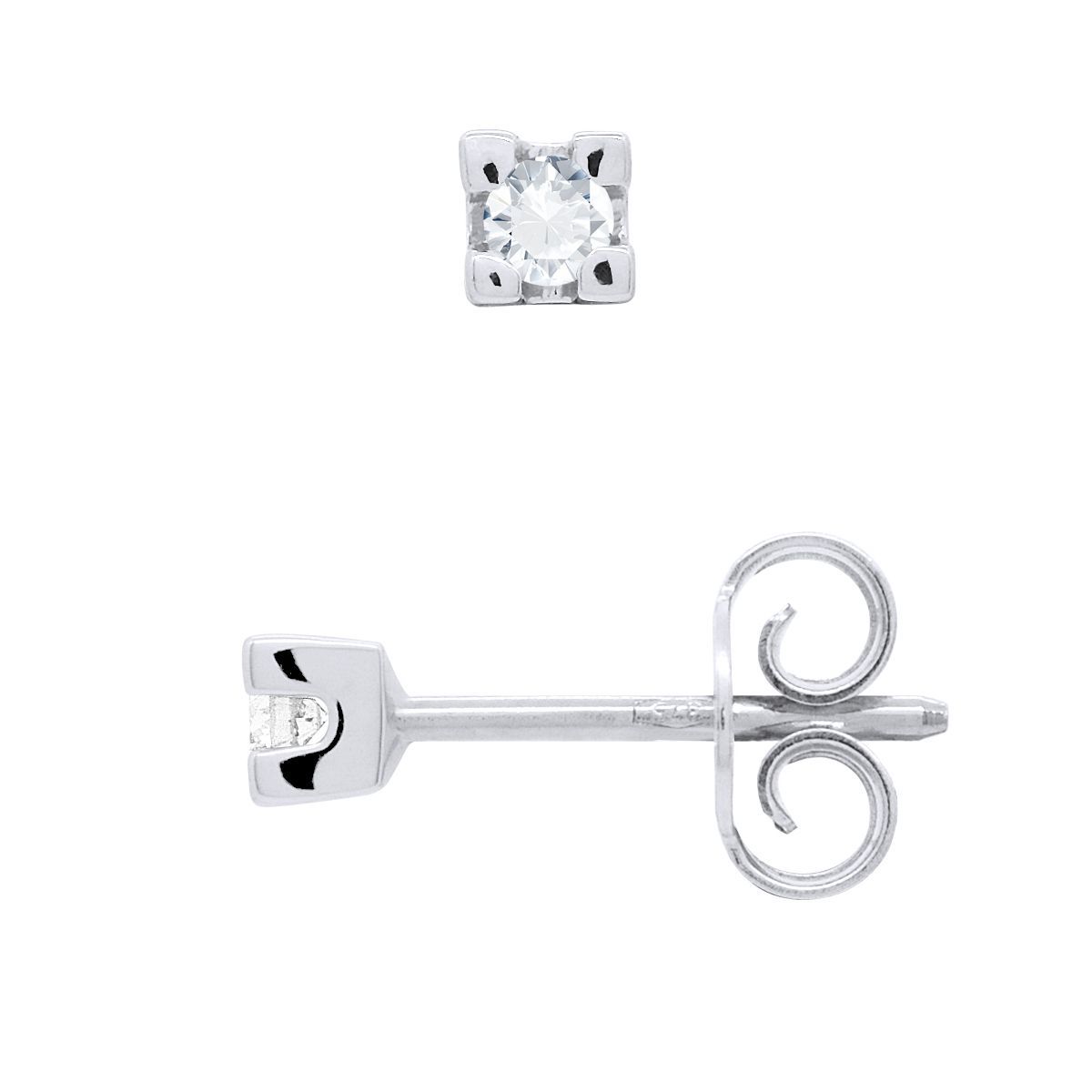 Elegante Solitär-Stecker mit vier Krallen