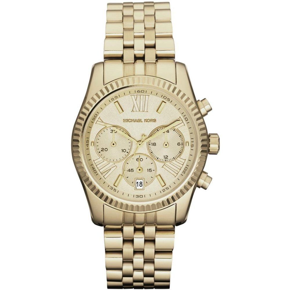 Klassischer Chronograph mit geriffelter Lünette