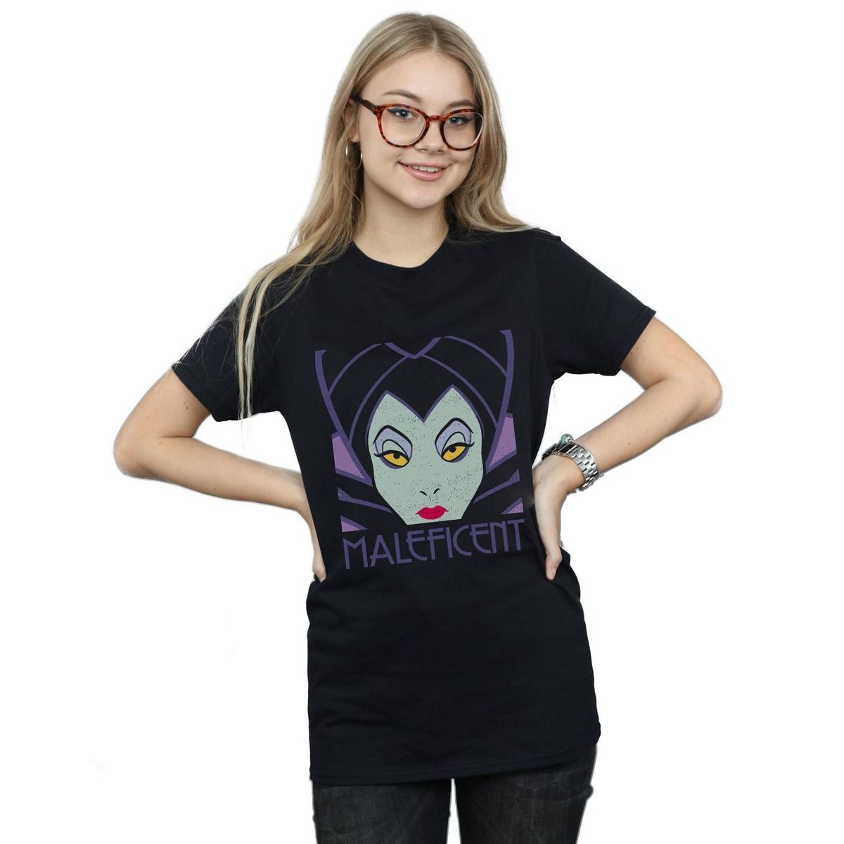 Maleficent Grafik-Print Boyfriend T-Shirt
