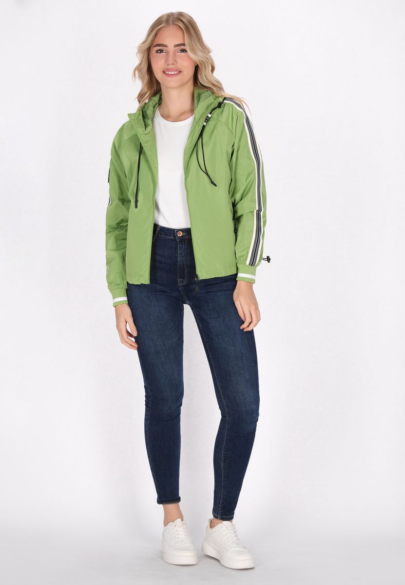 Sportliche Blousonjacke mit Kapuze