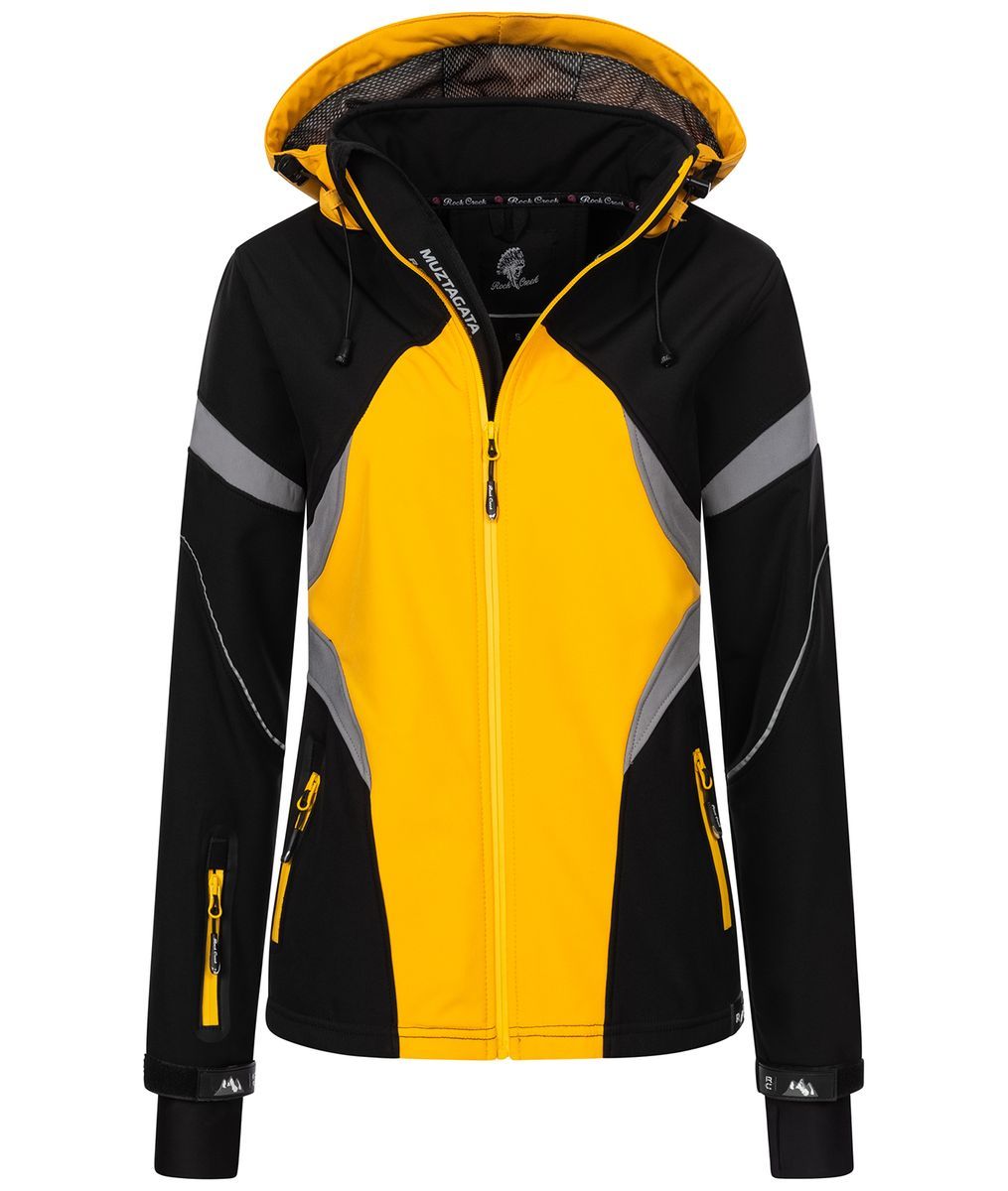 Sportliche Softshell-Outdoorjacke mit Kapuze