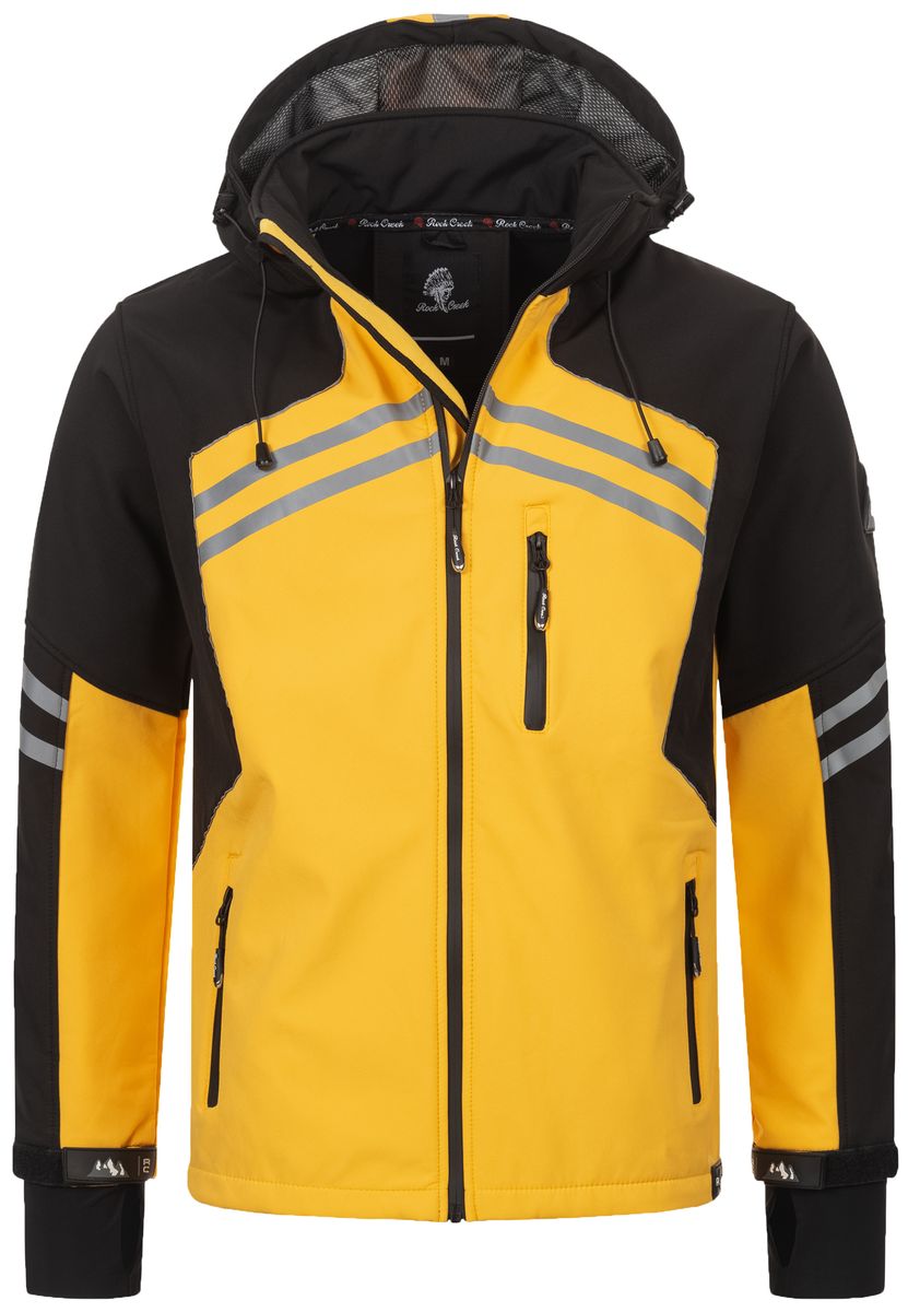 Sportliche Softshell-Outdoorjacke mit Kapuze