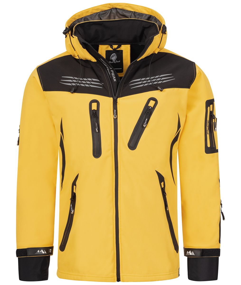 Sportliche Softshell-Outdoorjacke mit Kapuze