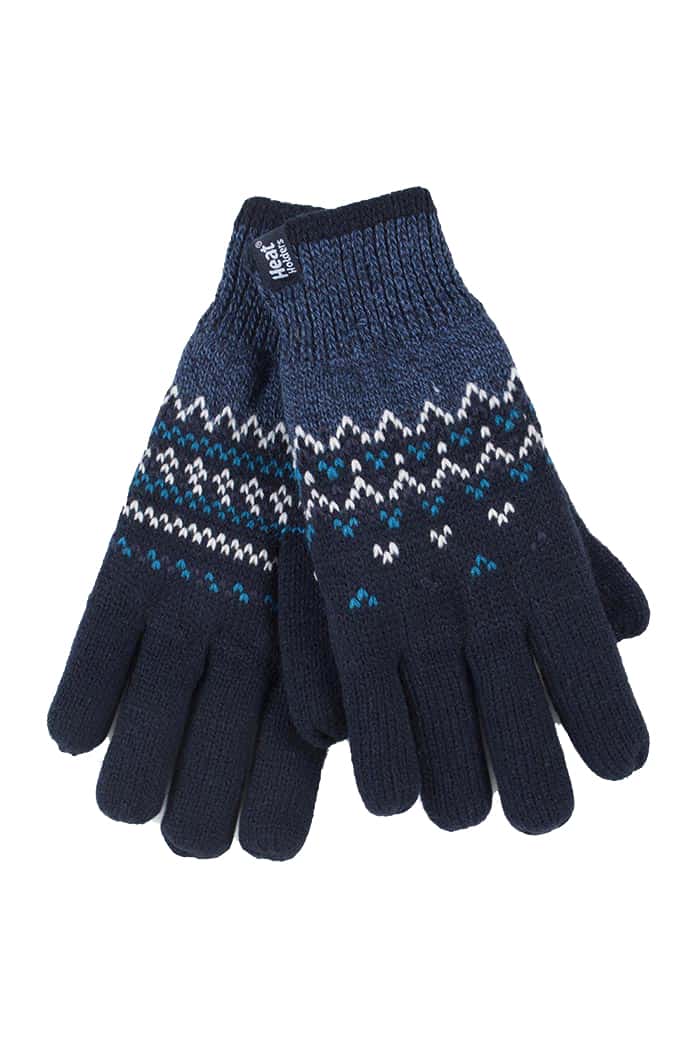 Fleecegefütterte Handschuhe mit Norwegermuster