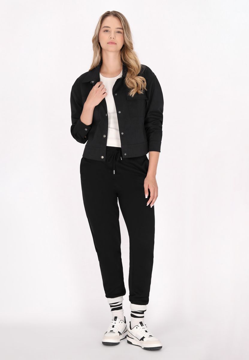 Verkürzte Utility-Jacke mit Knopfleiste