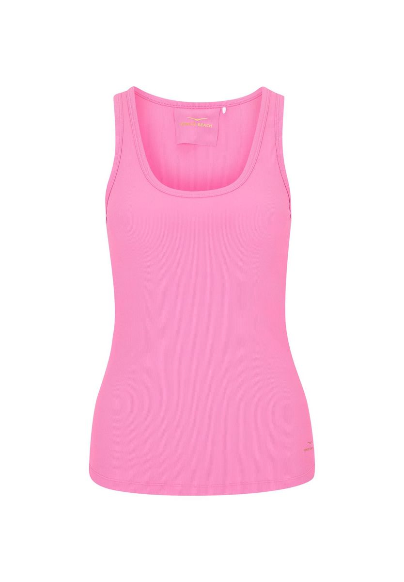 Geripptes Performance Tanktop mit Rundhalsausschnitt