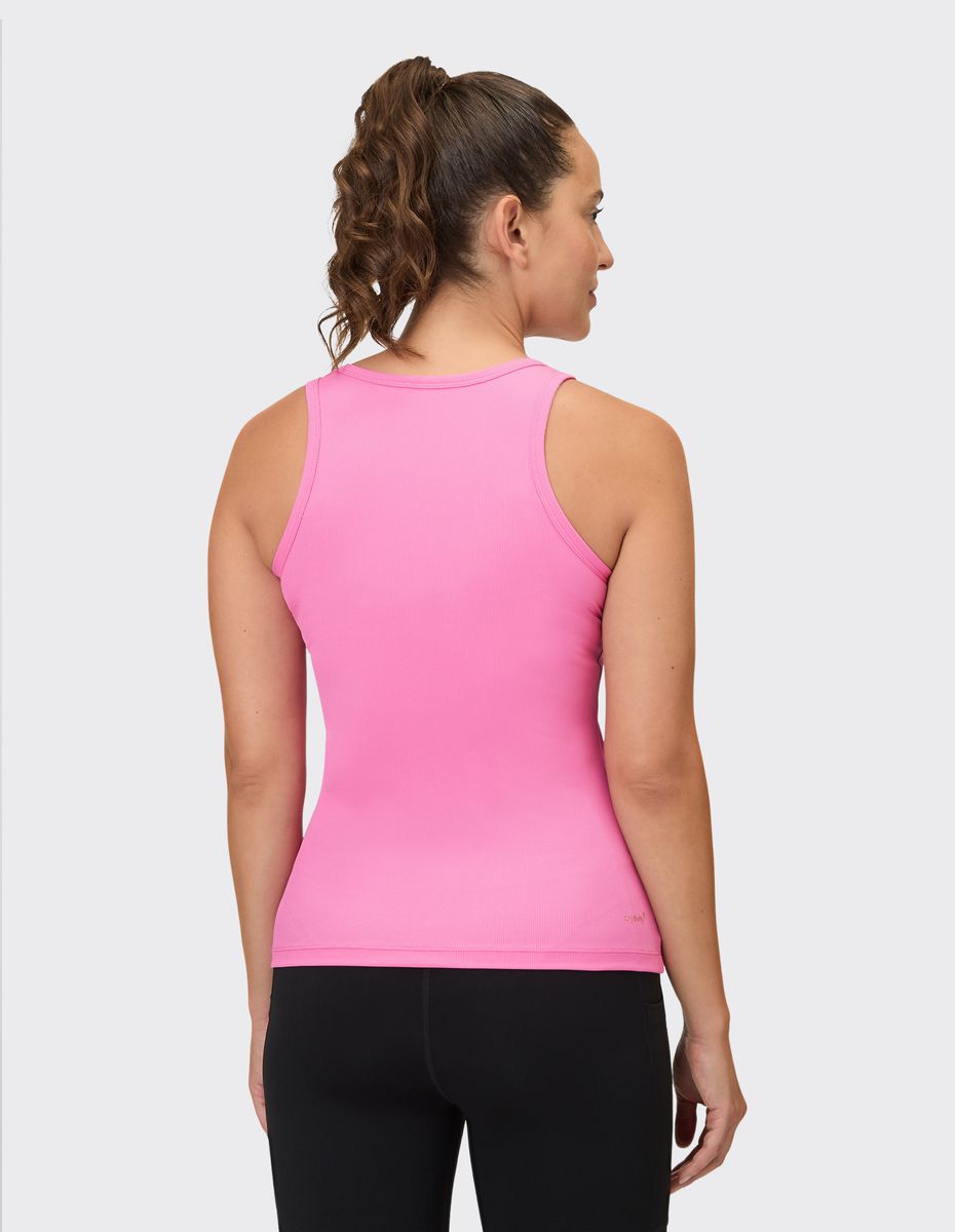 Geripptes Performance Tanktop mit Rundhalsausschnitt