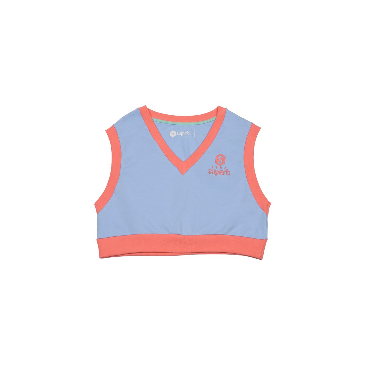 Ärmelloses Crop-Top mit V-Ausschnitt