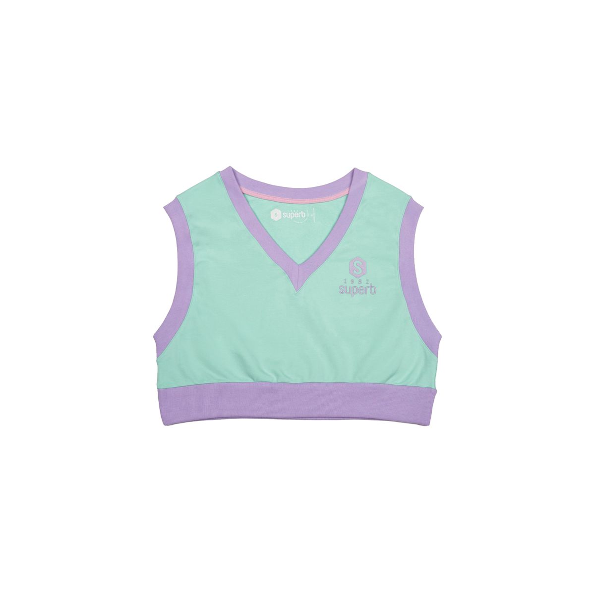 Ärmelloses Crop-Top mit V-Ausschnitt