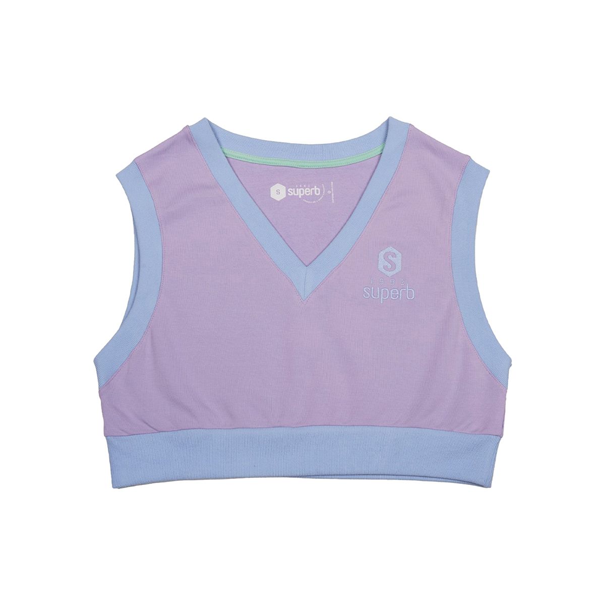 Ärmelloses Crop-Top mit V-Ausschnitt