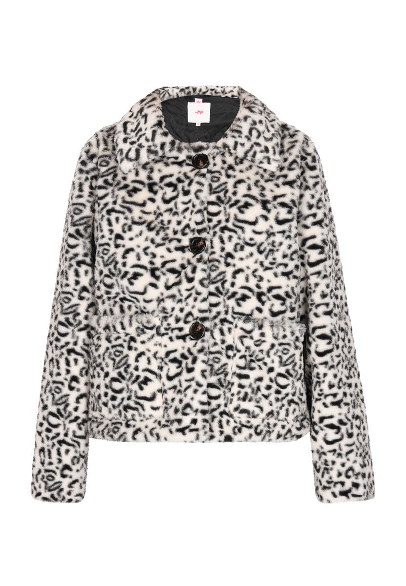Pelzjacke mit Leopardenmuster