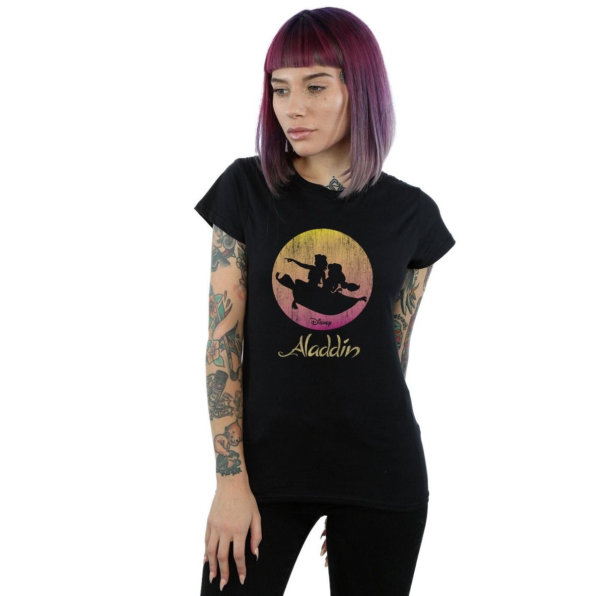 Aladdin Flying Sunset Grafik-T-Shirt