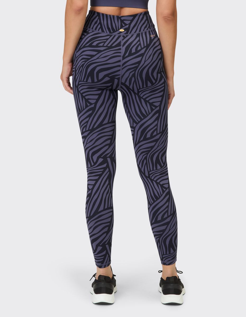 Hochgeschnittene Sport-Leggings mit abstraktem Muster