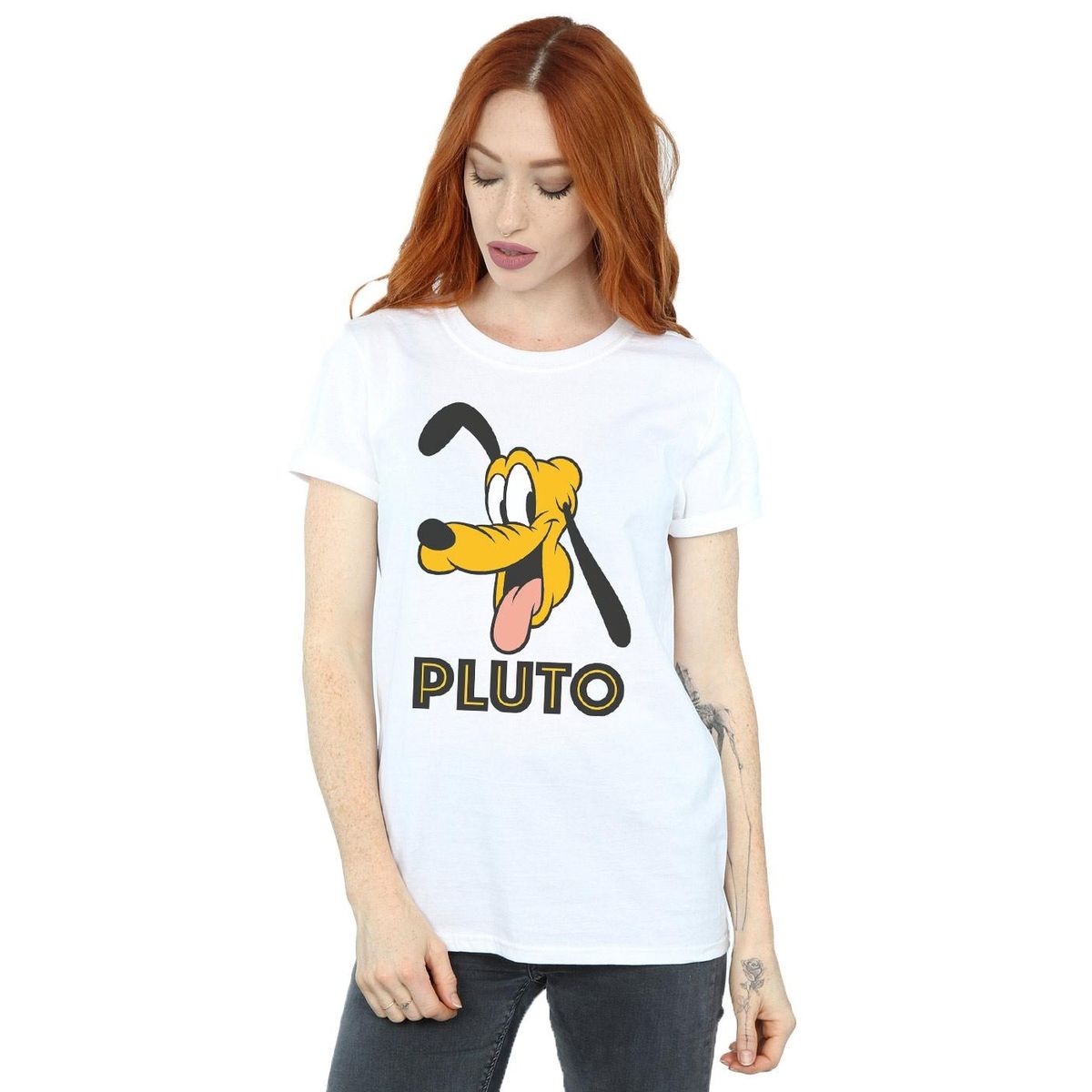 Verspieltes Pluto Charakter-Grafik-Shirt