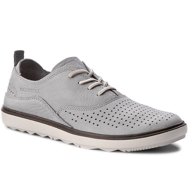 Perforierte Wildleder-Schnürschuhe