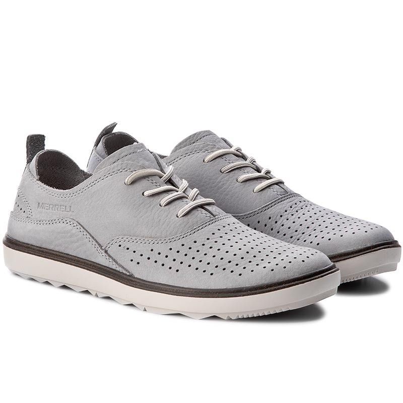 Perforierte Wildleder-Schnürschuhe