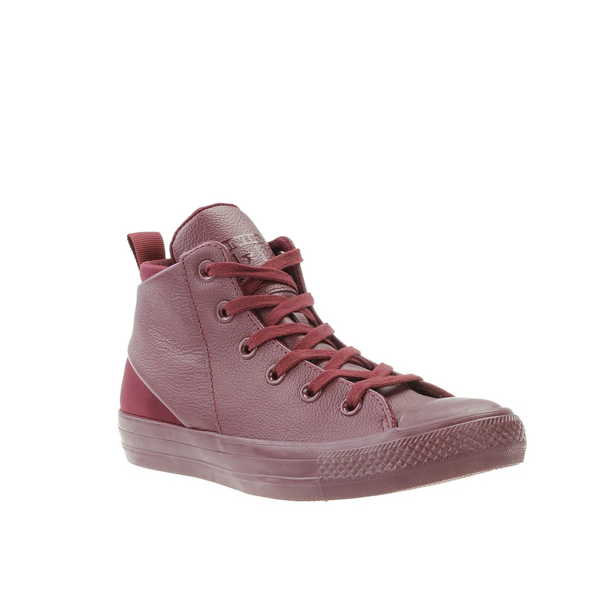 High-Top-Leder-Sneaker mit Reißverschluss