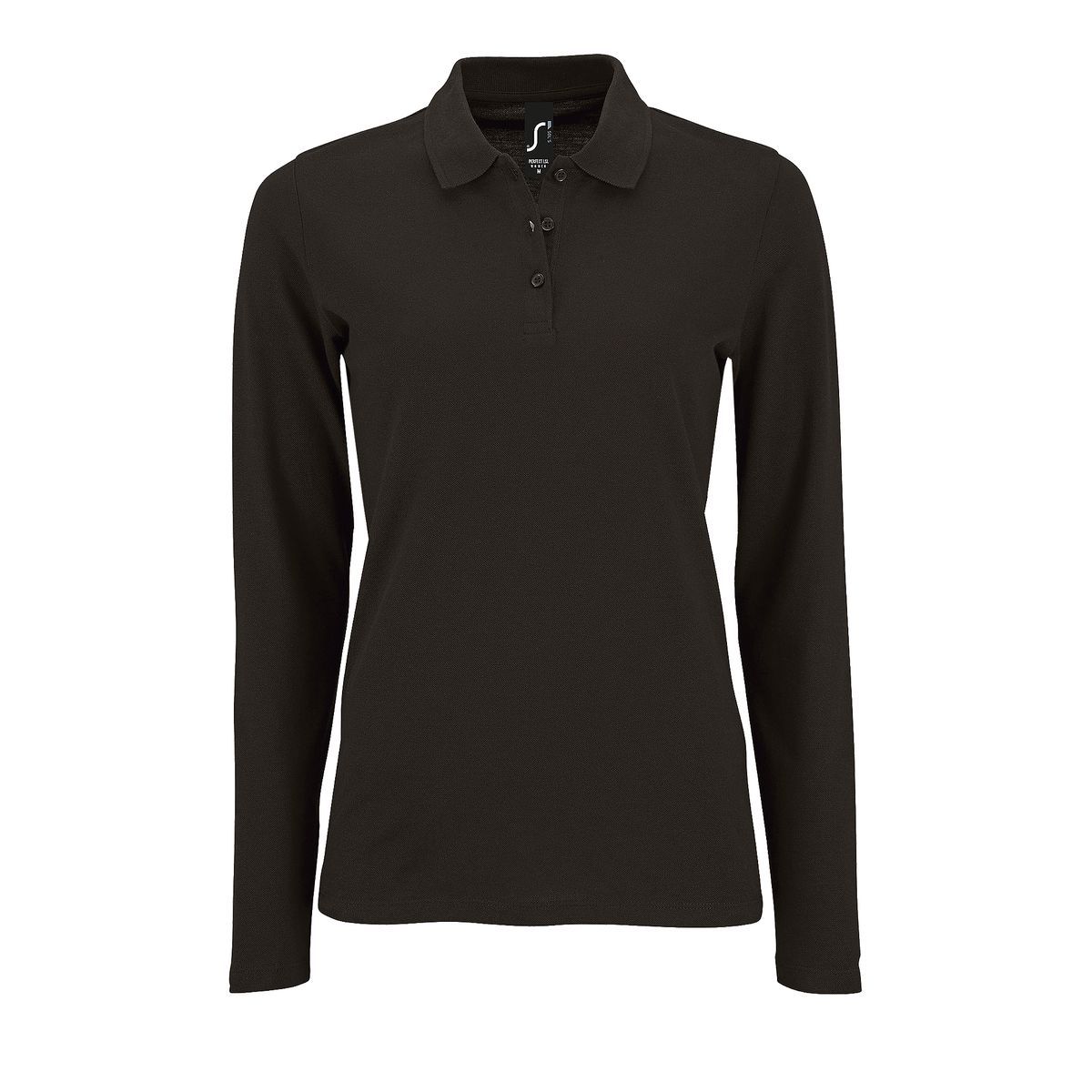 Klassisches Langarm-Piqué-Poloshirt
