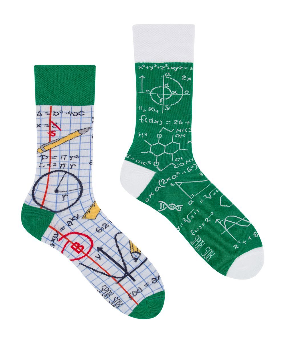 Asymmetrische Schulthemen Motivsocken