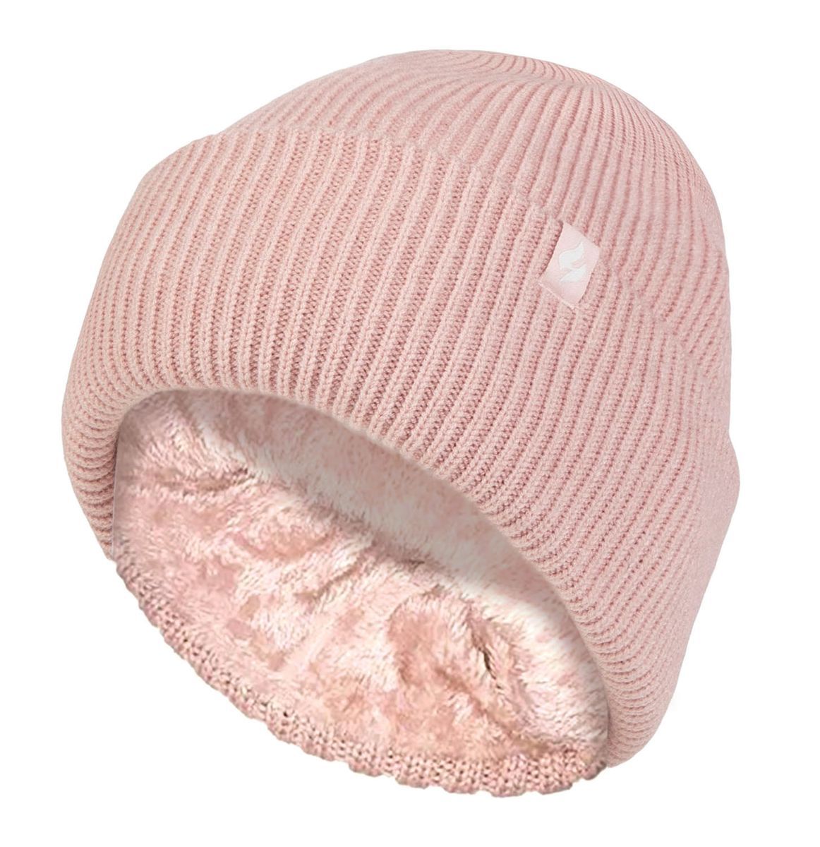 Fleece-gefütterte Beanie mit Rippbündchen