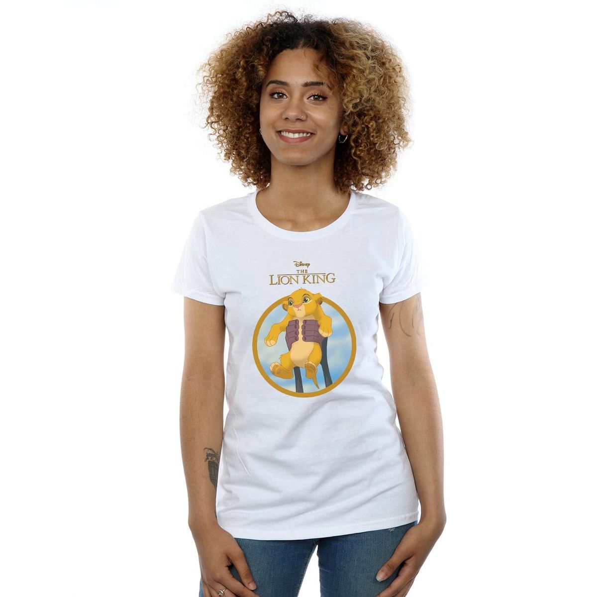 Baumwollshirt mit Simba-Grafikprint
