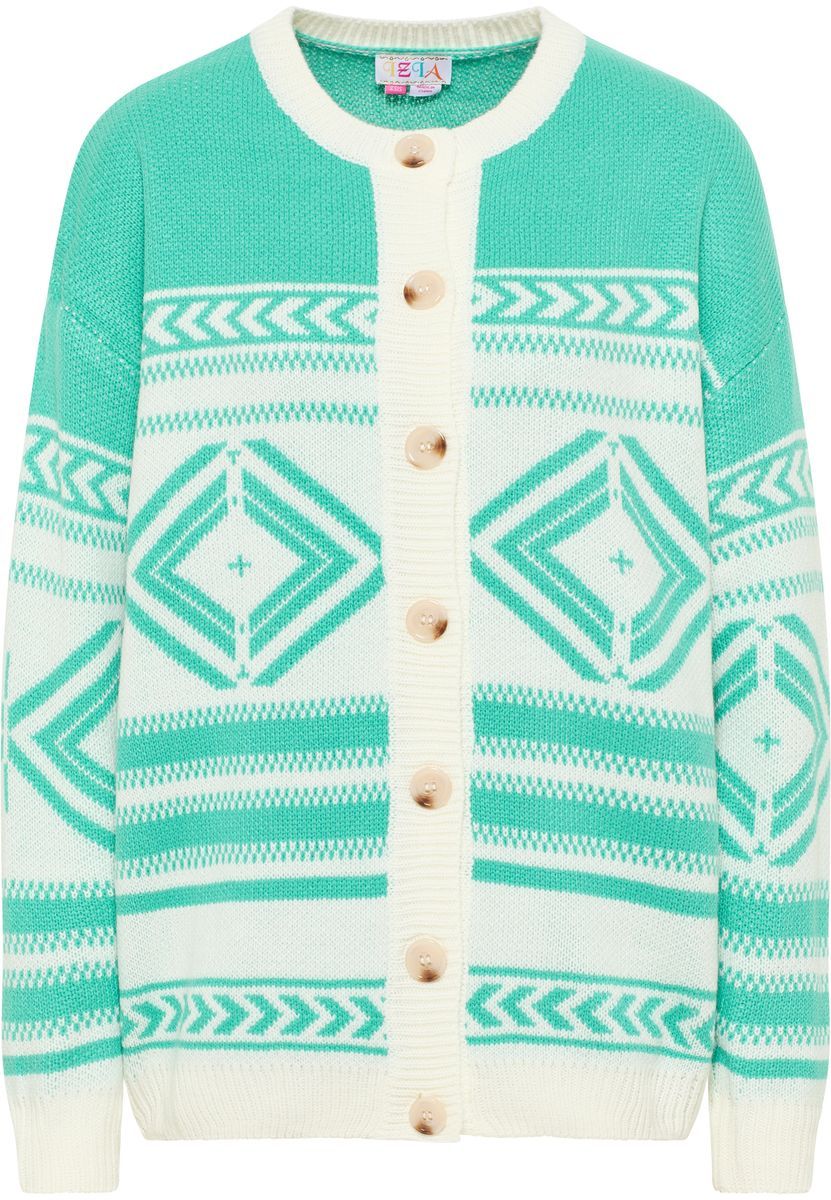 Oversized Strickjacke mit Ethno-Muster