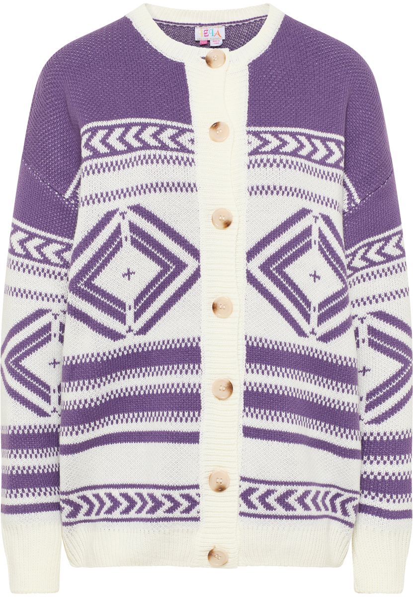 Oversized Strickjacke mit Ethno-Muster