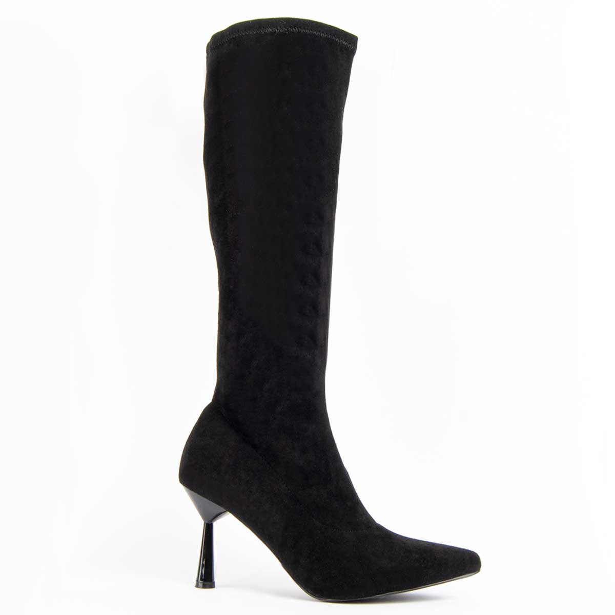 Spitze Kniehohe Stiefel in Wildleder-Optik