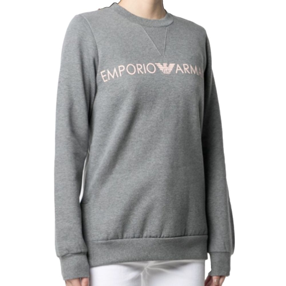 Baumwollpullover mit Logo-Print