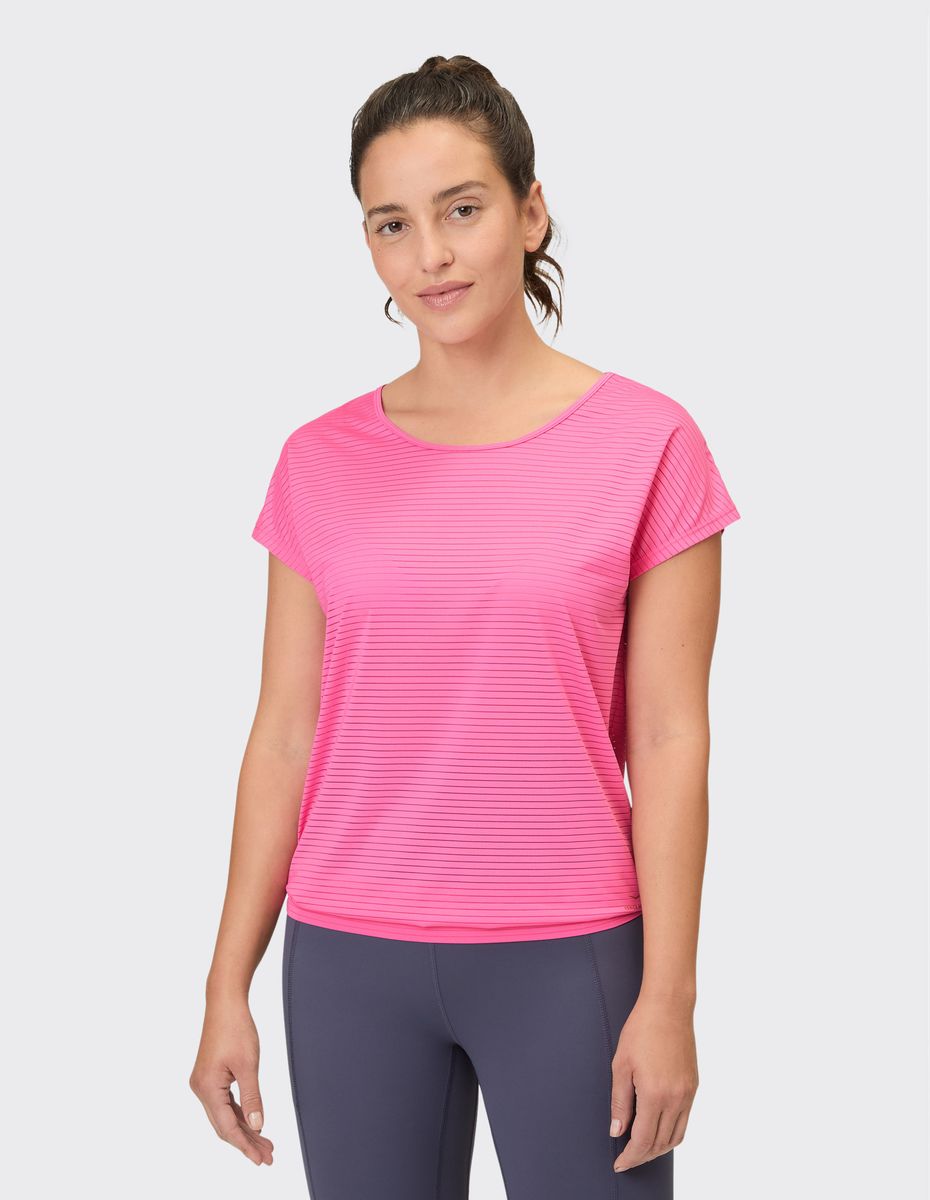 Texturiertes Streifen-Funktionsshirt