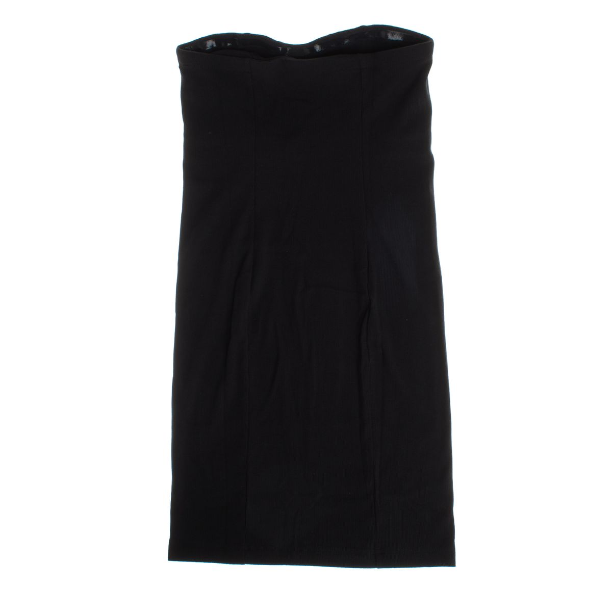 Trägerloses Mini-Schlauchkleid mit Rippenstruktur