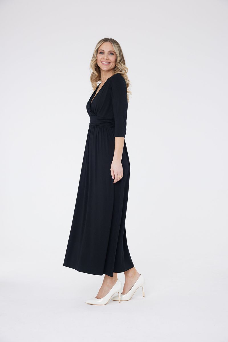 Elegantes Maxi-Kleid in Wickeloptik