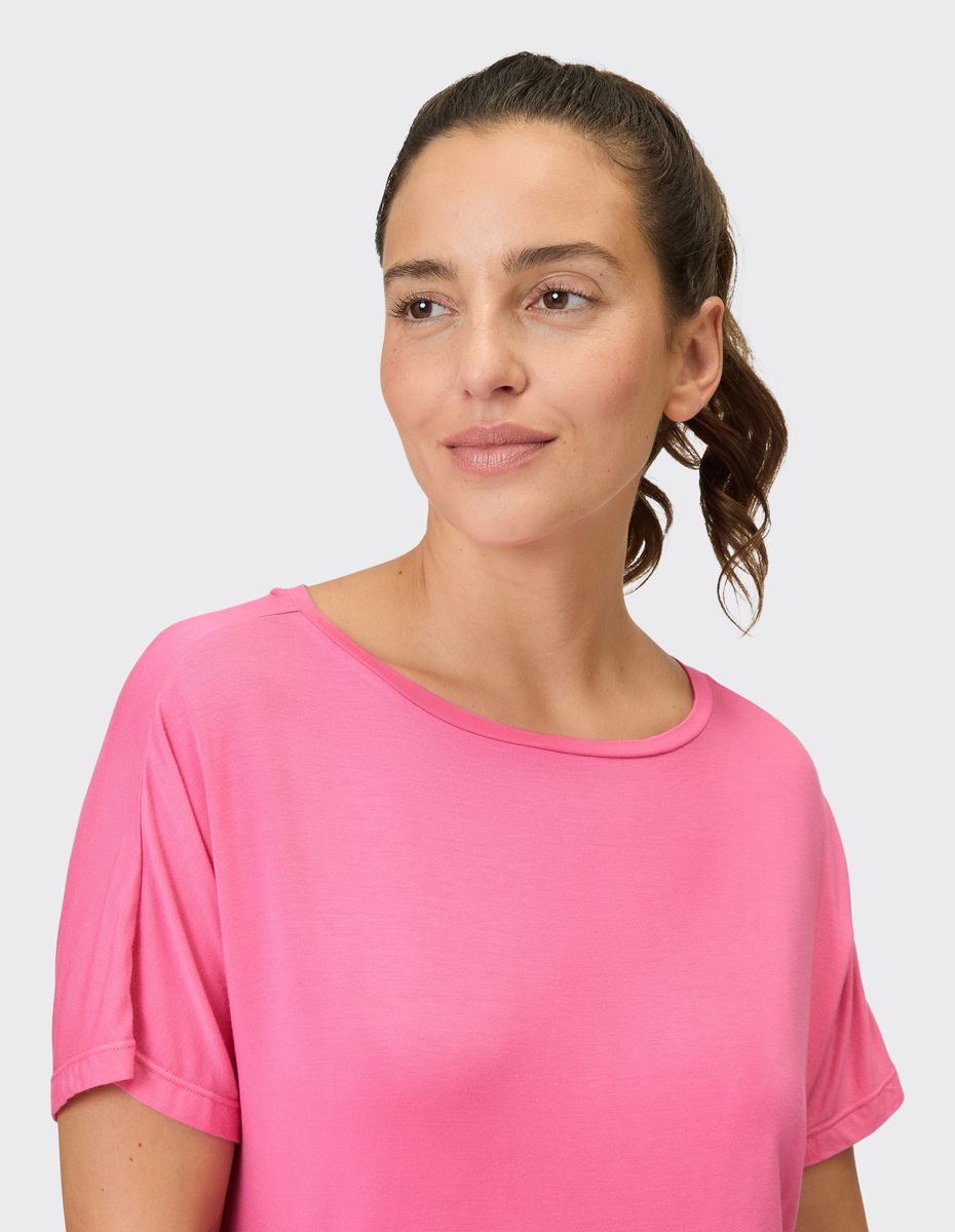 Lockeres T-Shirt aus Bambusviskose