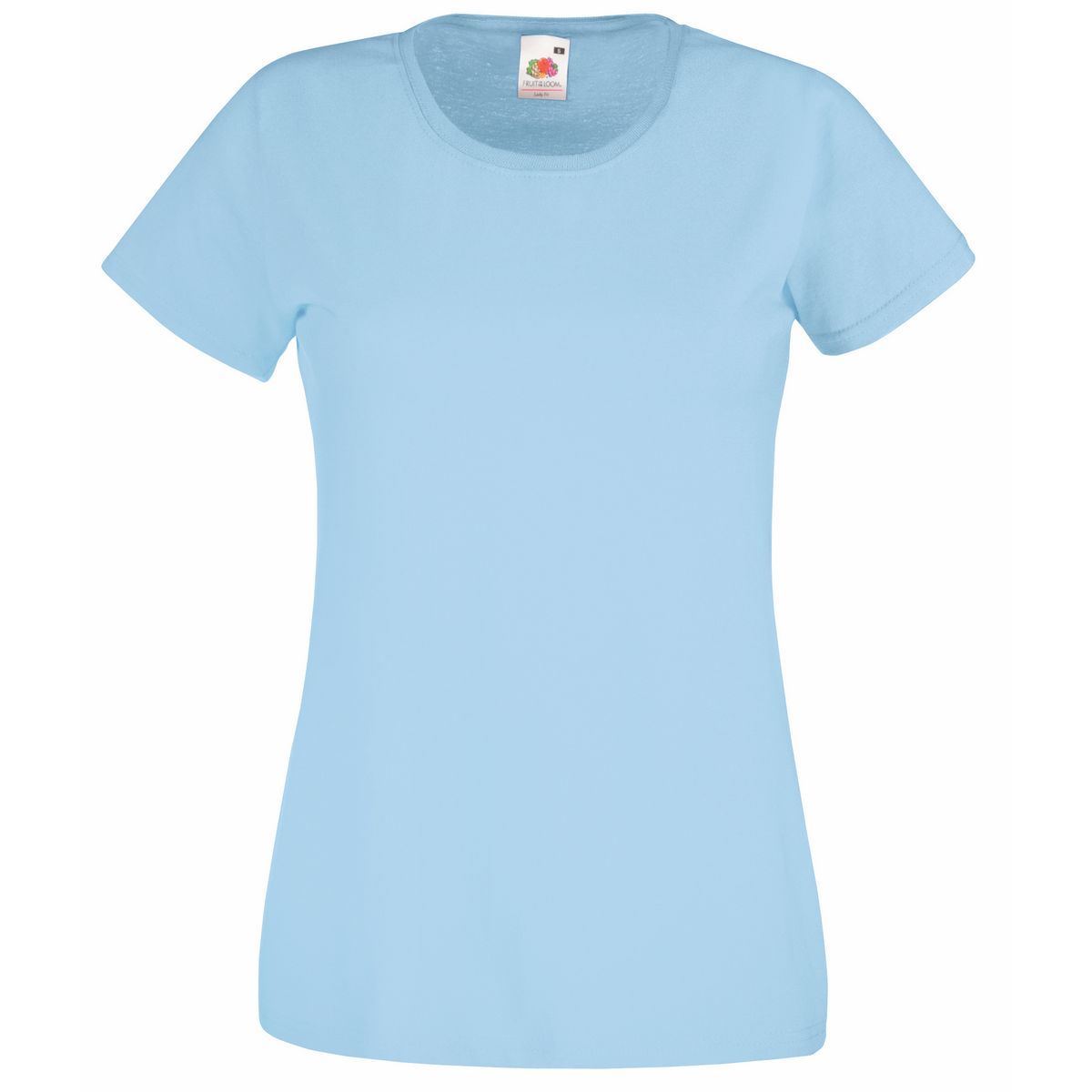 Kurzärmeliges tailliertes Rundhals-T-Shirt
