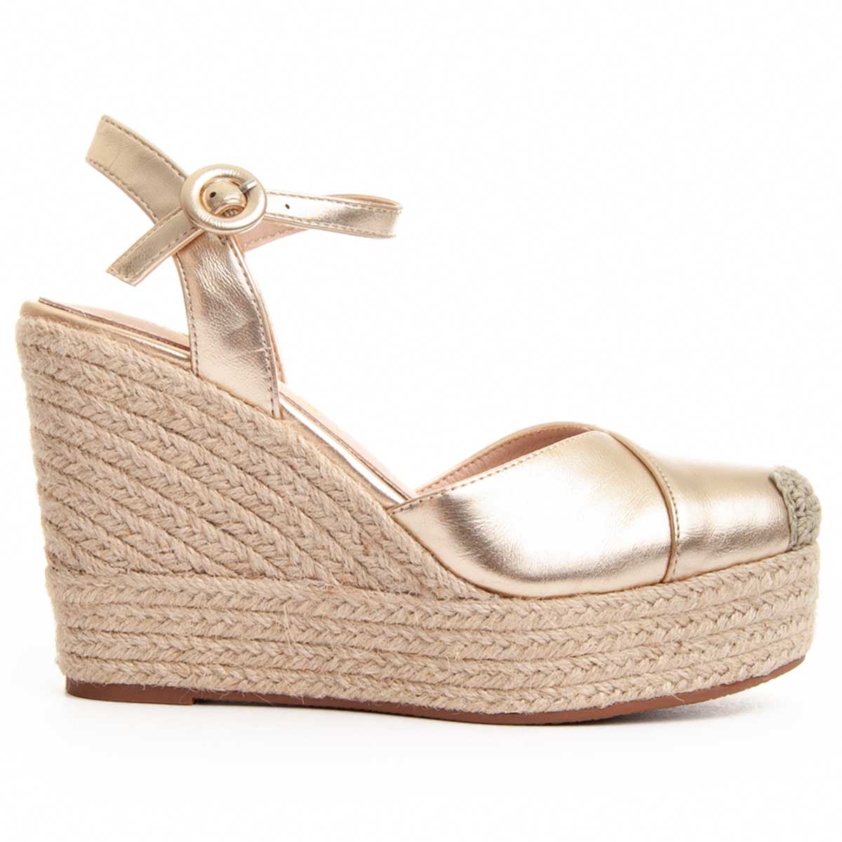 Elegante Keilsandalen mit Metallic-Finish