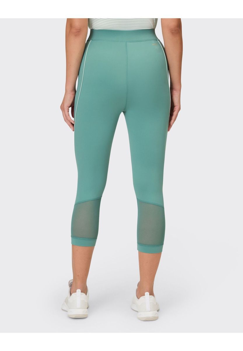 Capri Sportleggings mit Mesh-Einsatz