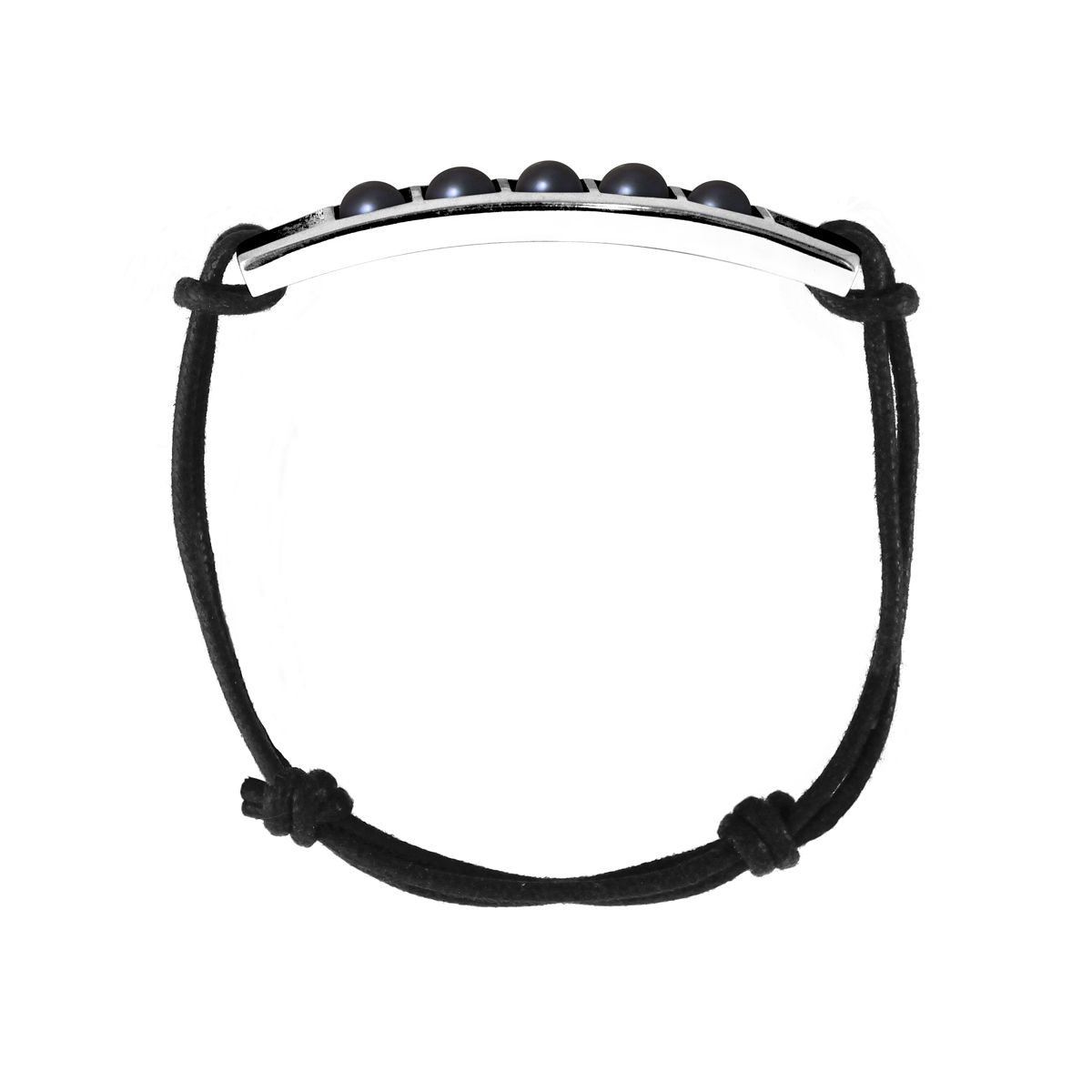 Verstellbares Perlenarmband aus Sterlingsilber