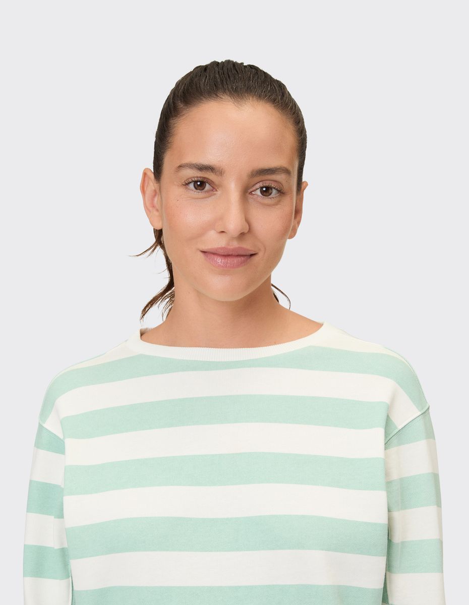 Gestreiftes Sweatshirt mit Überschnittenen Schultern