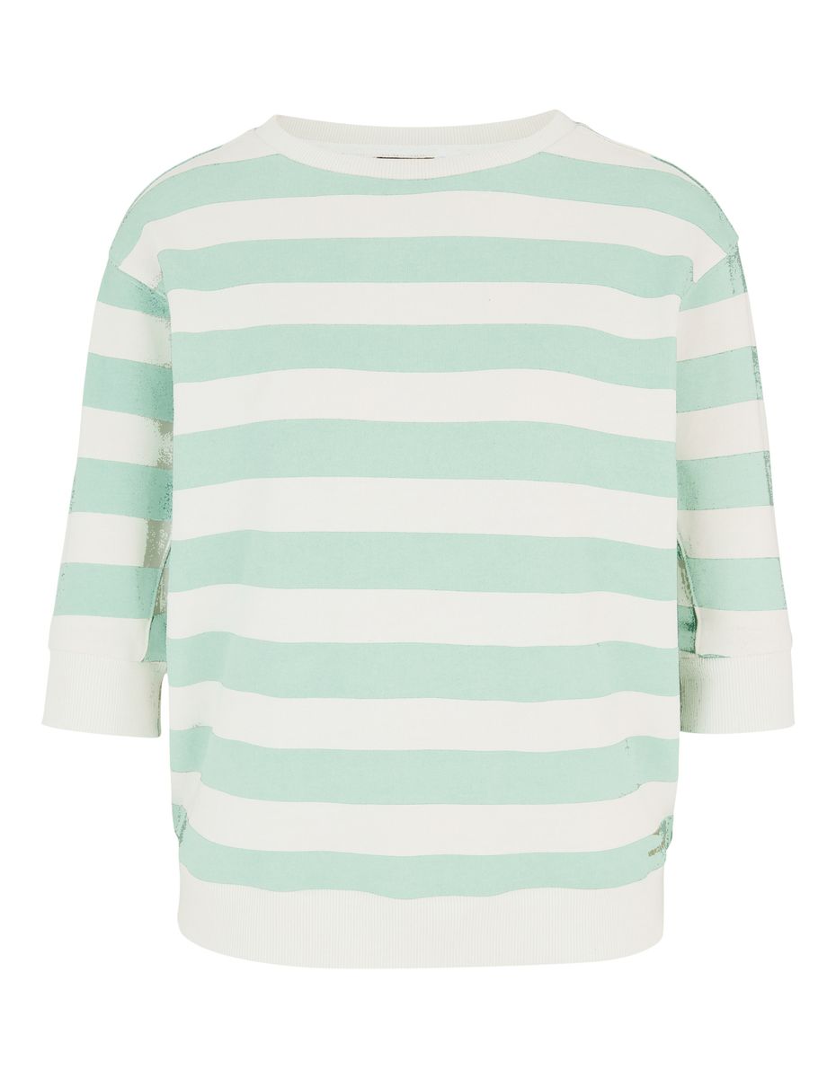 Gestreiftes Sweatshirt mit Überschnittenen Schultern