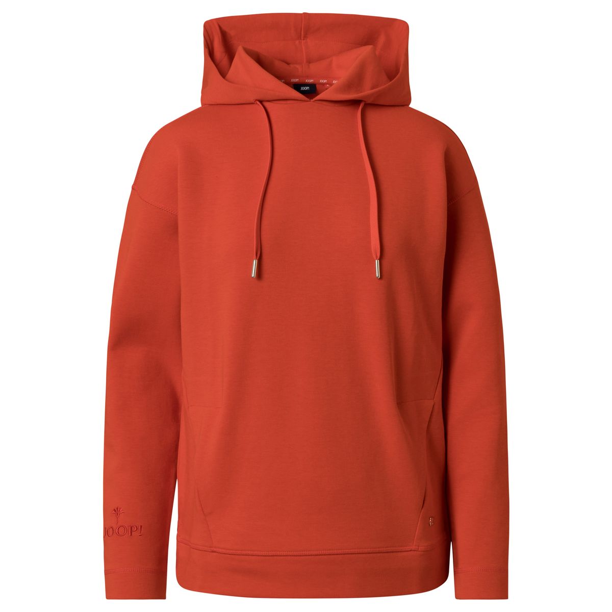 Lockerer Jersey-Hoodie mit Kordelzug