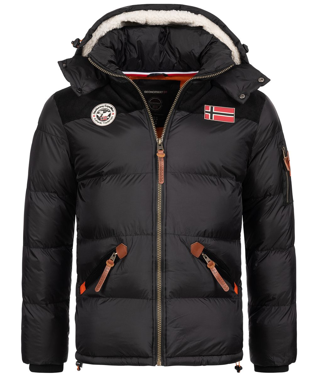 Winterparka in Oberschenkellänge mit Kapuze