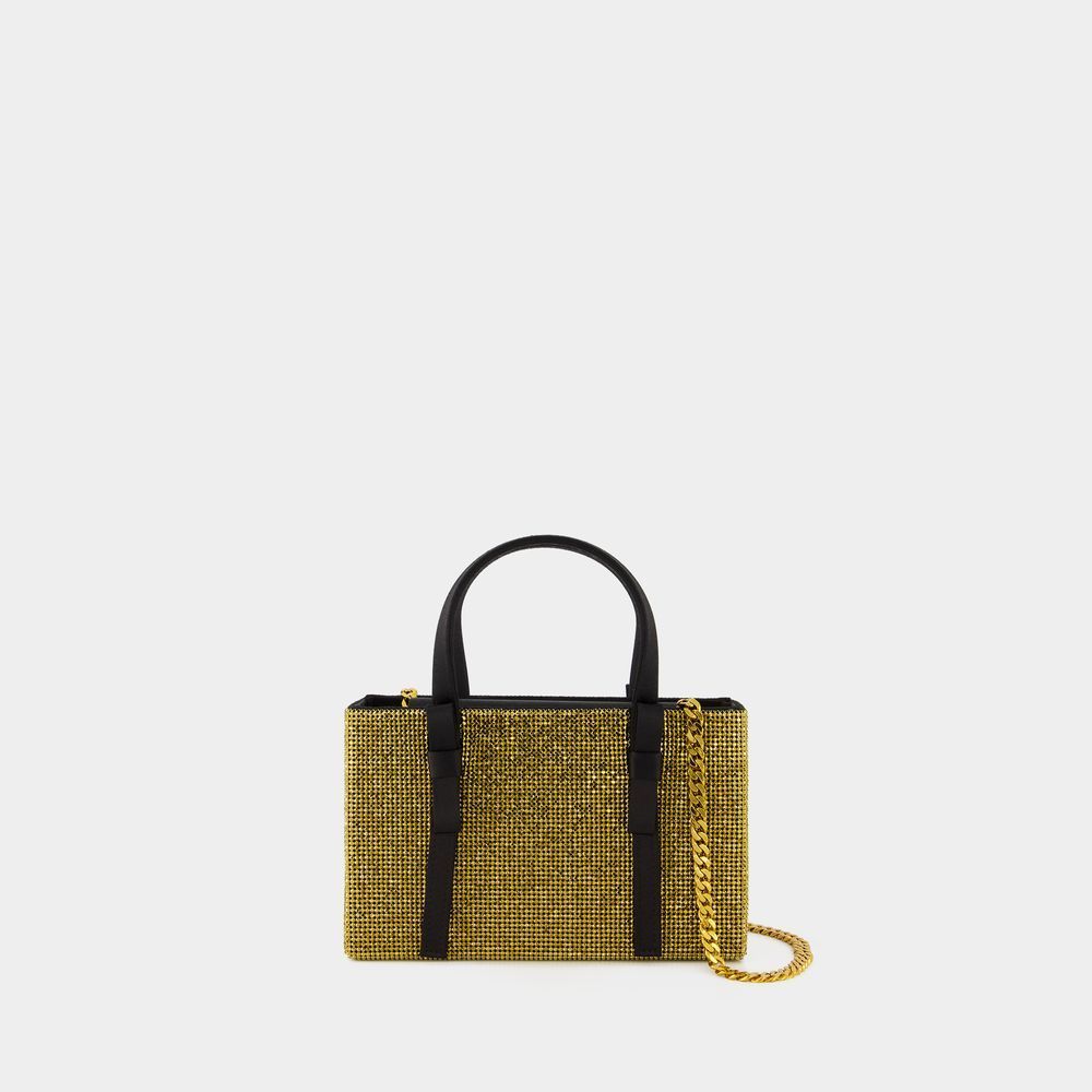 Mini-Tote-Tasche aus Kristallnetz